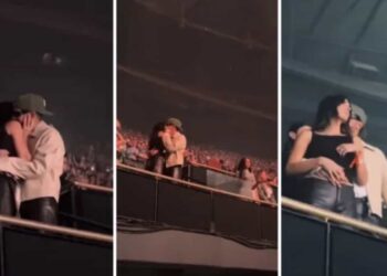 Un video ha captado el momento en donde la bella modelo Kendall Jenner se desploma en los brazos de su novio Bad Bunny