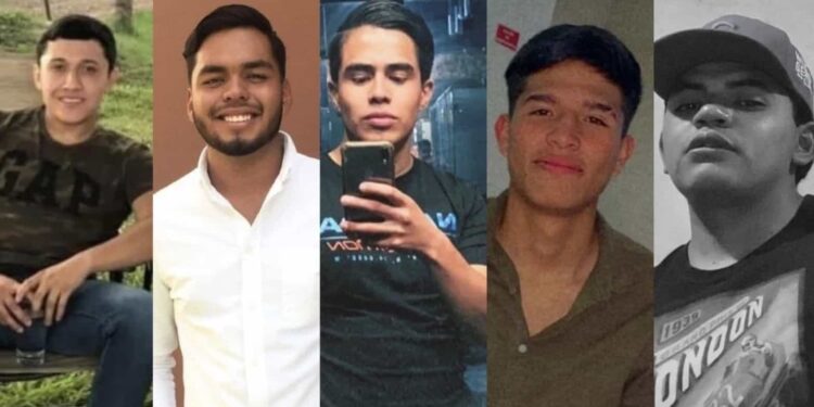 La Fiscalía de Jalisco ya investiga un video y una fotografía donde aparentemente se ve a Diego, Roberto, Uriel, Jaime y Dante.
