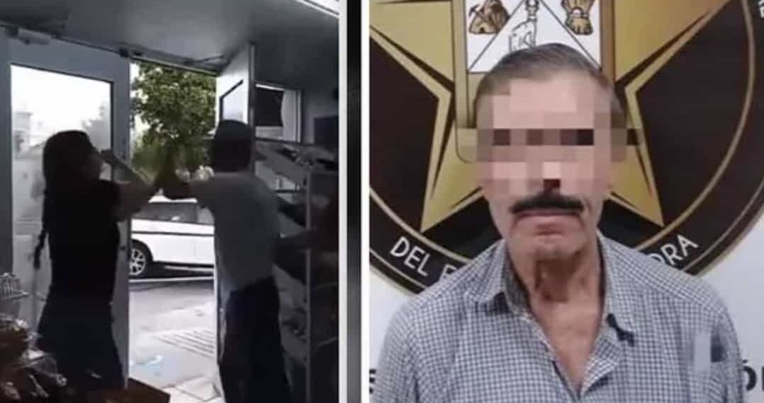 Las imágenes muestran la actitud prepotente y una agresión del presunto culpable hacia la víctima.