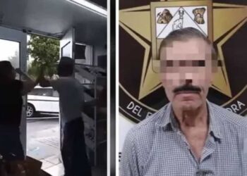 Las imágenes muestran la actitud prepotente y una agresión del presunto culpable hacia la víctima.