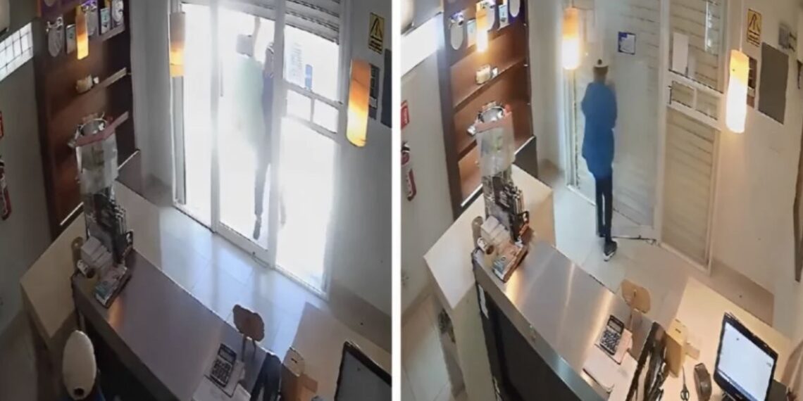 "Mamita ayúdame, ayúdame”, se escucha decir al delincuente quien se encuentra desesperado por salir.