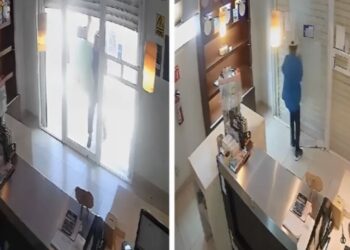 "Mamita ayúdame, ayúdame”, se escucha decir al delincuente quien se encuentra desesperado por salir.