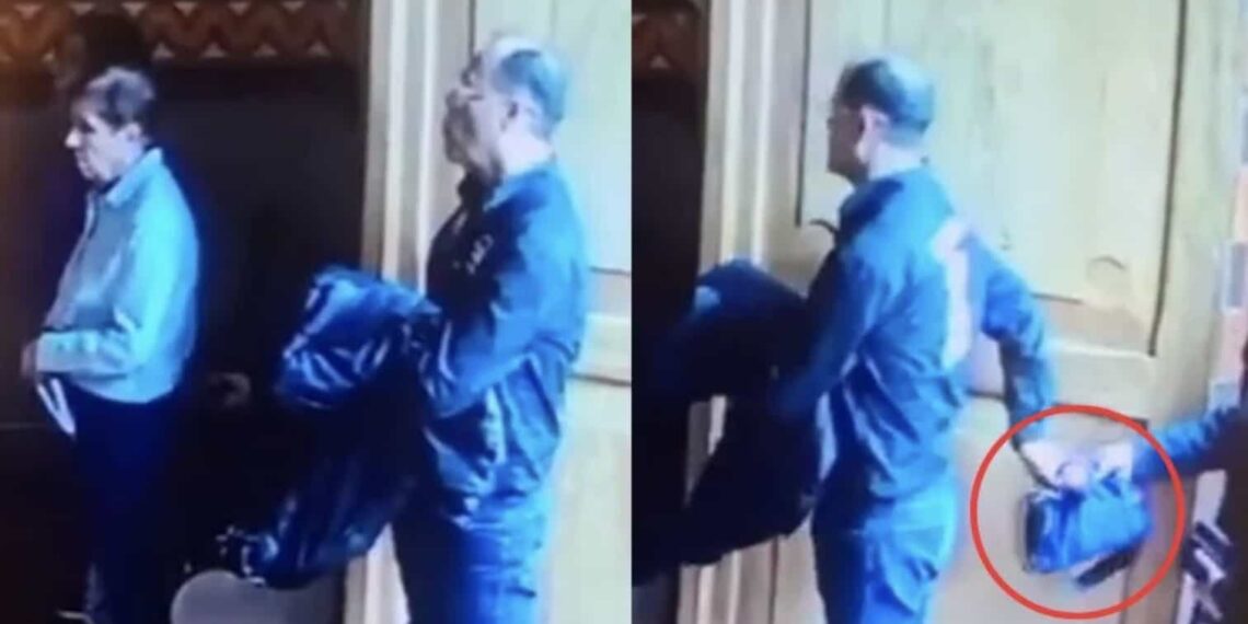 El hombre ingresó a la parroquia, hizo como que escuchó el sermón del padre y sustrajo un bolso que aparentemente pertenecía a una mujer de la tercera edad.