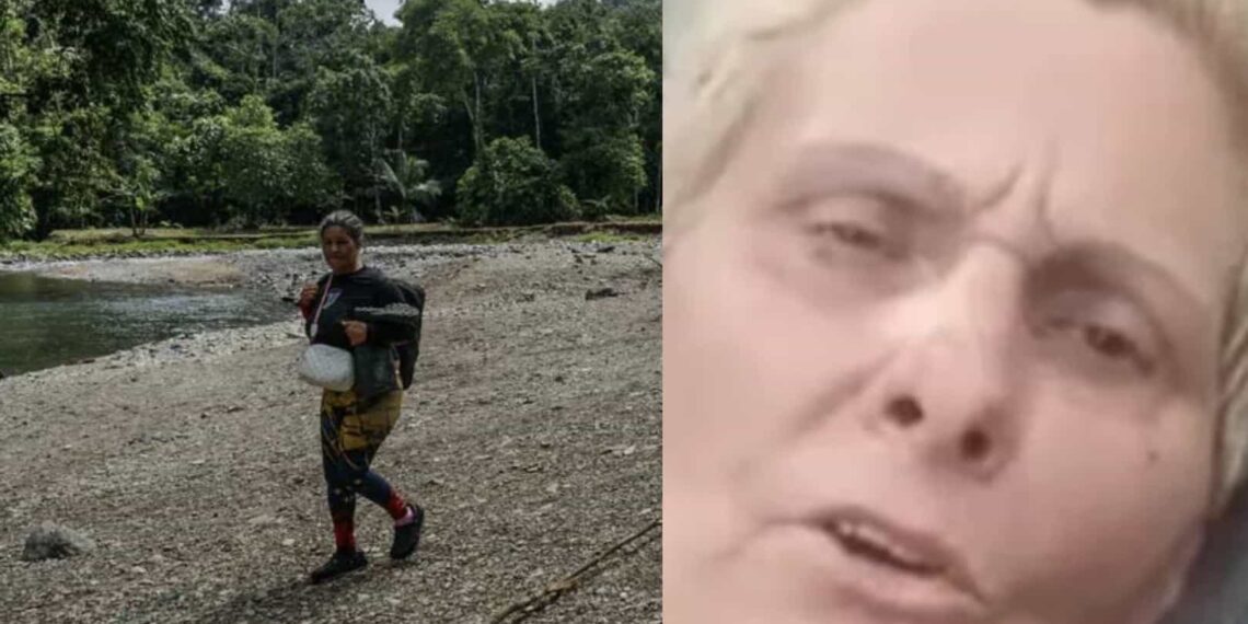 Un grupo de migrantes encontró a la mujer y la rescató, además de que le ayudaron a grabar un video con su historia.