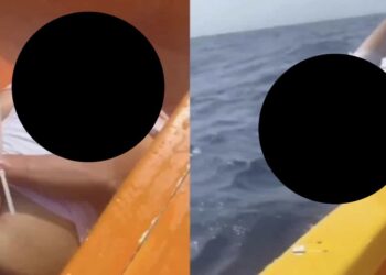 Mediante las plataformas de redes sociales se muestra cómo un hombre, consiente y con las manos atadas, es lanzado al mar desde una embarcación.