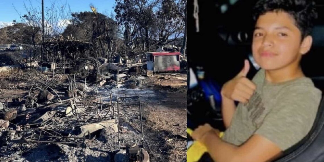 El niño se encontraba en su domicilio disfrutando de su último día de clases junto a su mascota cuando las llamas consumieron el lugar.