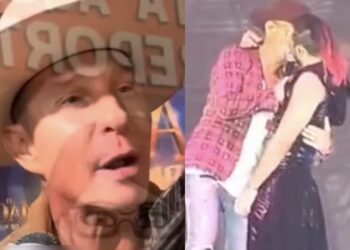 El artista ya se notaba un poco molesto con las preguntas de algunos reporteros.