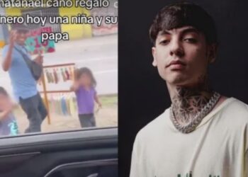 Natanael Cano hizo honor a su canción “Pacas de Billetes” regalando un fajo de dólares a una niña en un semáforo.