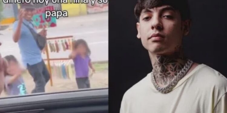 Natanael Cano hizo honor a su canción “Pacas de Billetes” regalando un fajo de dólares a una niña en un semáforo.