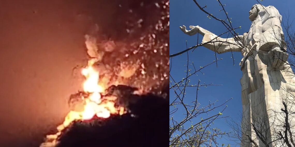 El gran monumento se ubica en el cerro ‘El Raspado’, de dicho municipio en Oaxaca.