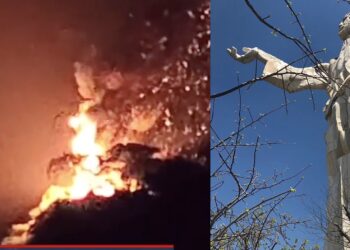 El gran monumento se ubica en el cerro ‘El Raspado’, de dicho municipio en Oaxaca.