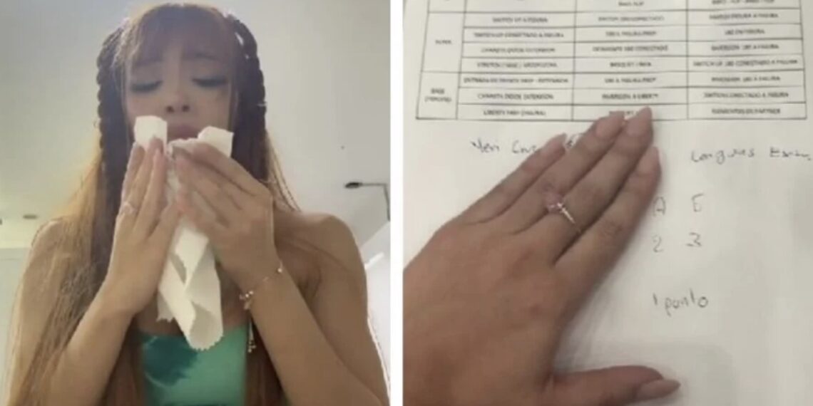 La influencer Yeri Mua rompió en llanto en un video tras enterarse de que sacó 1 punto en su examen de porristas y la reprobaron