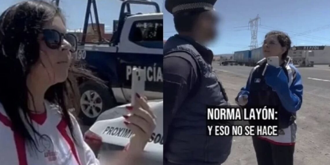 La presidenta municipal de San Martín Texmelucan, Norma Layón, exhibió a policías corruptos que piden mordida a conductores.