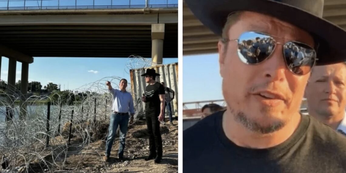 El magnate estuvo alrededor de una hora bajo el Puente Internacional Número Dos, donde se reunió con autoridades de la Custom and Border Protection