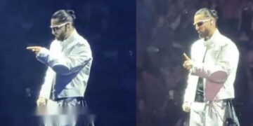 En redes circula un video en el que se observa cómo le cae el celular en el pecho a Maluma, quien se molestó con la fan.