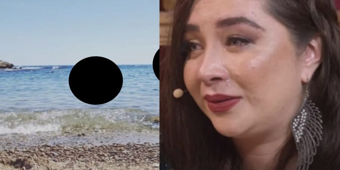 Daniela Luján compartió una fotografía de sí misma en una playa nudista en Alicante, España.