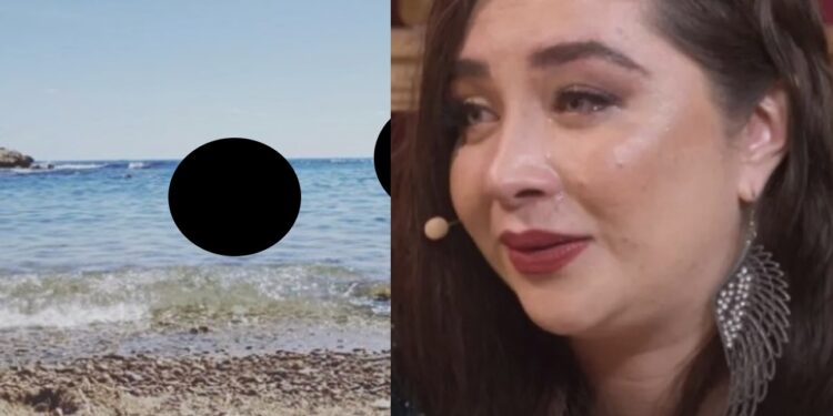 Daniela Luján compartió una fotografía de sí misma en una playa nudista en Alicante, España.