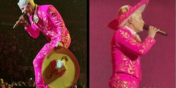 Christian Chávez generó controversia al vestir un traje de charro de color rosa, el cual combinó con zapatillas durante los conciertos de RBD.