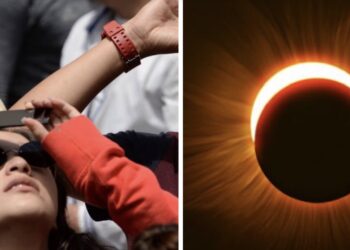 El eclipse iluminará el cielo en octubre, ante el fenómeno visible, instituciones recomiendan el uso de lentes para proteger la retina.