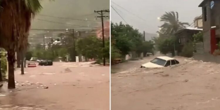 El fenómeno presentó vientos sostenidos de 155 kilómetros por hora, con rachas de 195 kilómetros por hora.