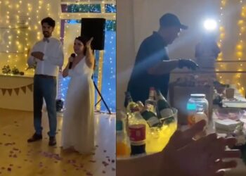 La pareja decidió servir un banquete poco convencional y así ahorrar miles de dólares en la tradicional cena de tres tiempos para sus invitados.