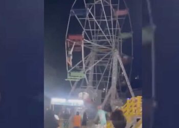 A través de un video se puede apreciar el momento exacto del accidente.