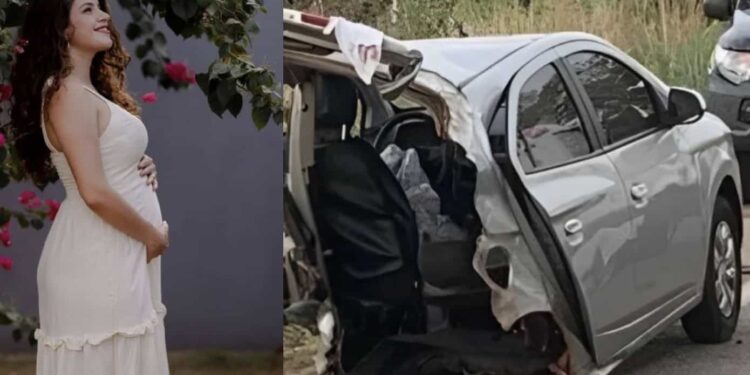 Karolaine se dirigía al hospital para tener a su bebé, pero el accidente acabó con su vida y la de su hijo; solo su esposo sobrevivió.