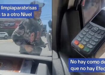 El viral limpiaparabrisas cautiva las redes sociales con su actitud bromista ante la recurrente frase "no traigo efectivo" o "a la vuelta", en definitiva no podrán negarle unos cuentos pesos