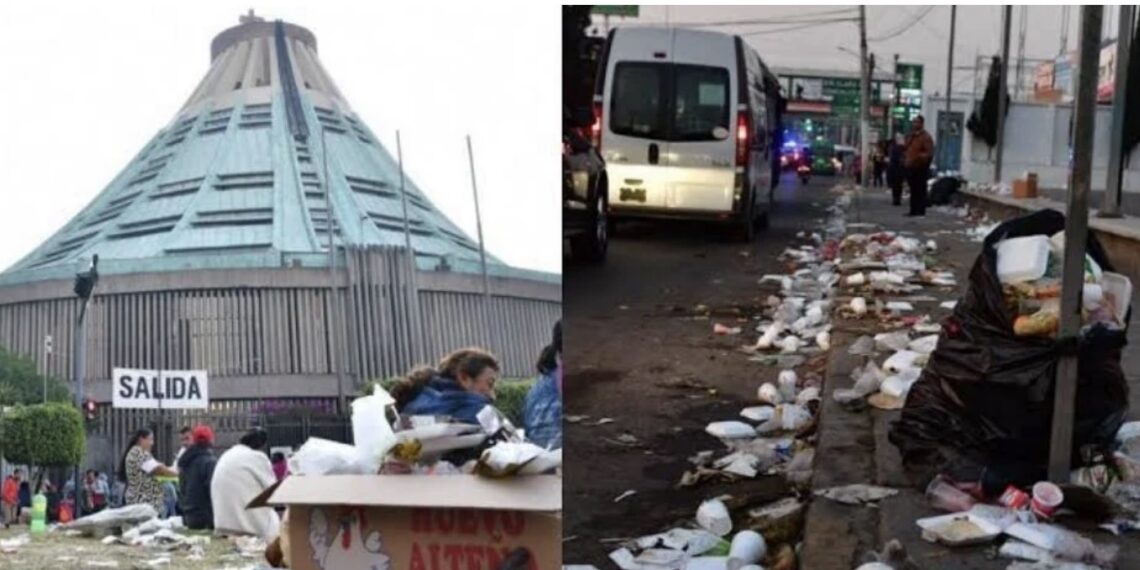 La Basílica de Guadalupe fue abarrotada por miles de peregrinos, quienes dejaron más que agradecimientos en el inmueble durante este 12 de diciembre