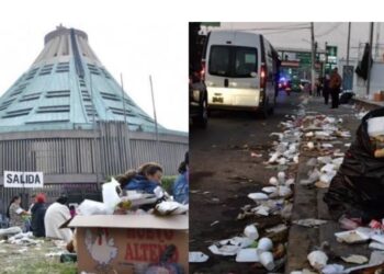 La Basílica de Guadalupe fue abarrotada por miles de peregrinos, quienes dejaron más que agradecimientos en el inmueble durante este 12 de diciembre