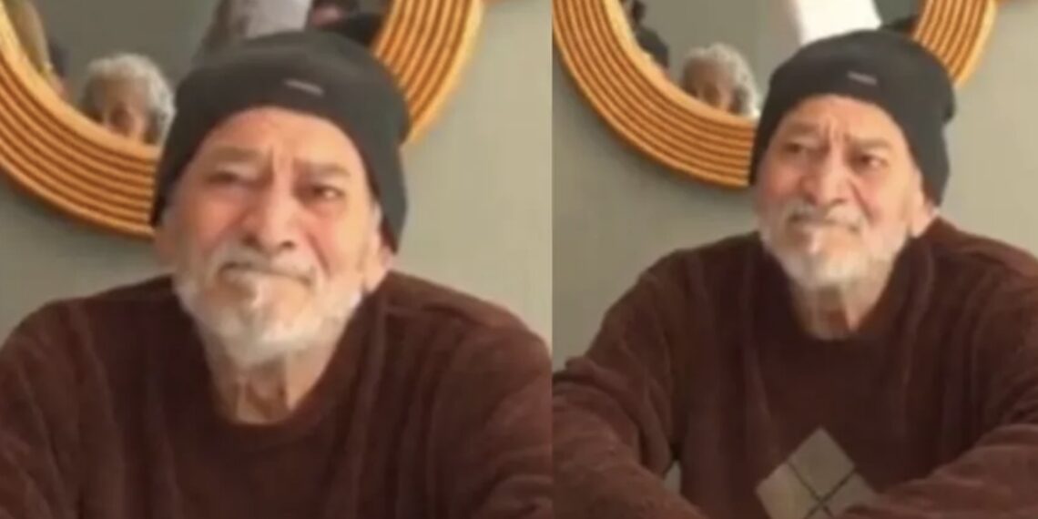 Don Víctor Domínguez rompió en llanto al recordar que no ha podido ver a sus familiares desde hace tiempo.