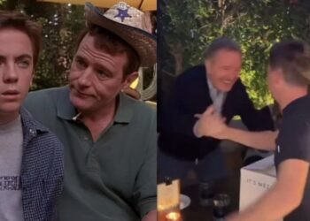 Frankie Muniz le llevó un cartón de mezcal a Bryan Cranston, y lo siguiente que hicieron ambos fue darse un cálido abrazo.