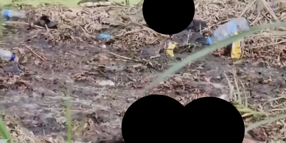 La personas que filmaron el incidente gritan y lloran al darse cuenta de que dos hombres no pueden liberarse del fango.