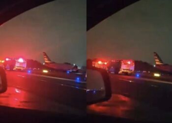 El avión era de la aerolínea American Airlines y volaba de Argentina rumbo a Miami, Estados Unidos.