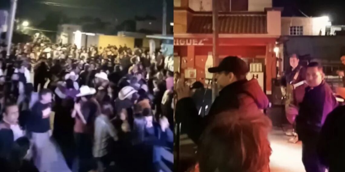 Más de 100 vecinos organizaron un baile a lo grande con grupo en vivo para celebrar y recibir juntos el 2024.