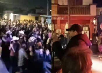 Más de 100 vecinos organizaron un baile a lo grande con grupo en vivo para celebrar y recibir juntos el 2024.