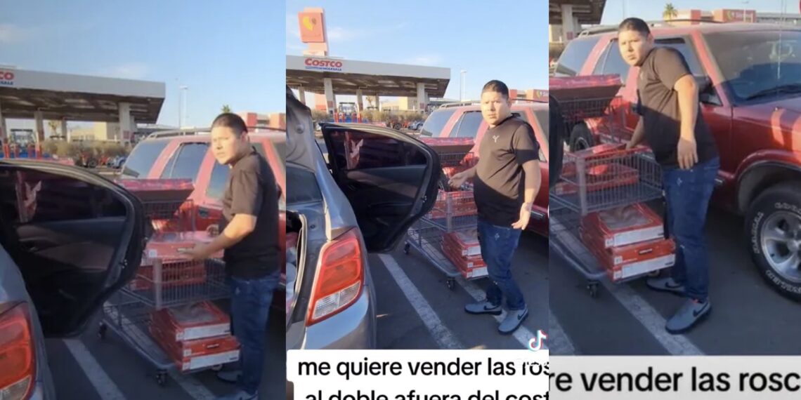 El hombre vendía las roscas de reyes en 700 pesos, es decir, casi el doble que su precio en la tienda mayorista.