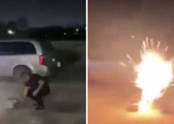 El hombre fue llevado de emergencia a un hospital y se recupera de las quemaduras