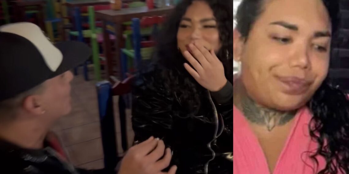 Paolita Suárez no podía creer lo que estaba pasando, pues incluso le preguntó a su pareja si era real la propuesta.