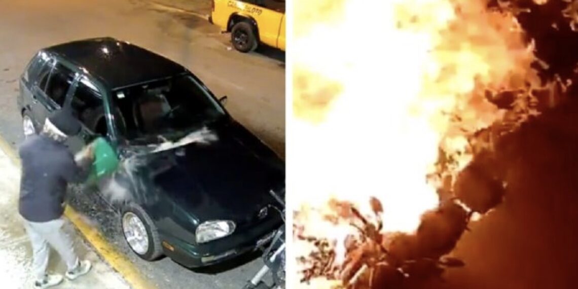 Los hechos fueron captados por una cámara de seguridad de la zona