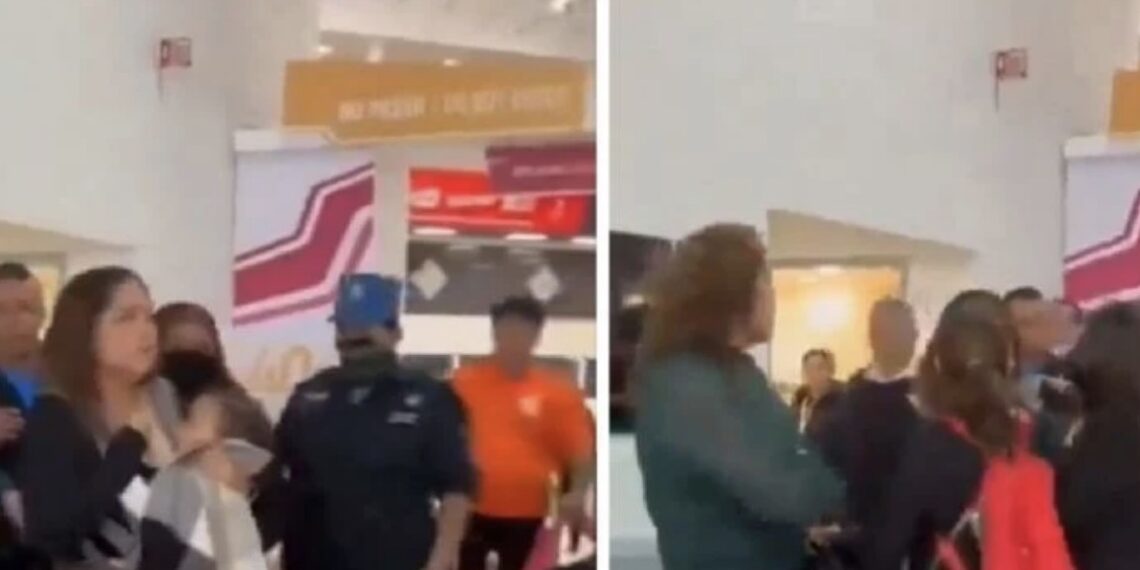 La joven aseguró que era una madre emprendedora que solo quería entrar a una exposición para hacer compras.