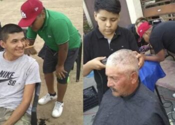 Por ahora cortan el cabello en la banqueta o en la cochera, pero este grupo de amigos, sueñan con establecer un negocio.