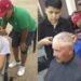 Por ahora cortan el cabello en la banqueta o en la cochera, pero este grupo de amigos, sueñan con establecer un negocio.