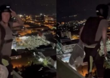 En el video se observa al paracaidista diciendo sus últimas palabras frente a la cámara segundo antes de morir.