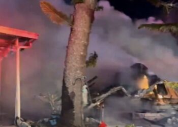 La avioneta se estrelló en la zona residencial después de que el piloto reportara una falla en el motor.