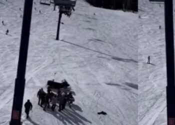 En la grabación se observa cómo falla el rescate y la menor cae al suelo luego de que le pidieran soltarse de la canastilla.