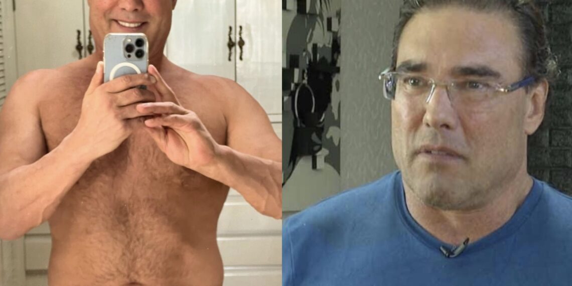 El famoso compartió en su Instagram, una selfie en ropa interior, donde se burló de sus piernas delgadas.