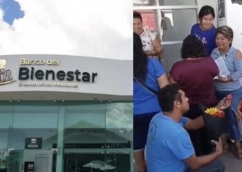 En redes sociales se viralizó el video del emotivo momento que se vivió afuera de una sucursal del Banco Bienestar.