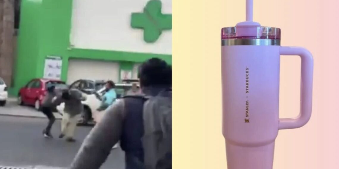 Coleccionistas de vasos se fueron a los golpes contra una mujer que compró varios termos para revenderlos.