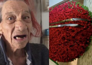 Grandes arreglos florales llegan a la funeraria donde se está realizando el funeral de La Gilbertona en la ciudad de Culiacán, Sinaloa.